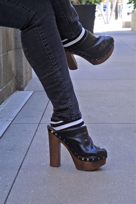 chanel clogs and socks